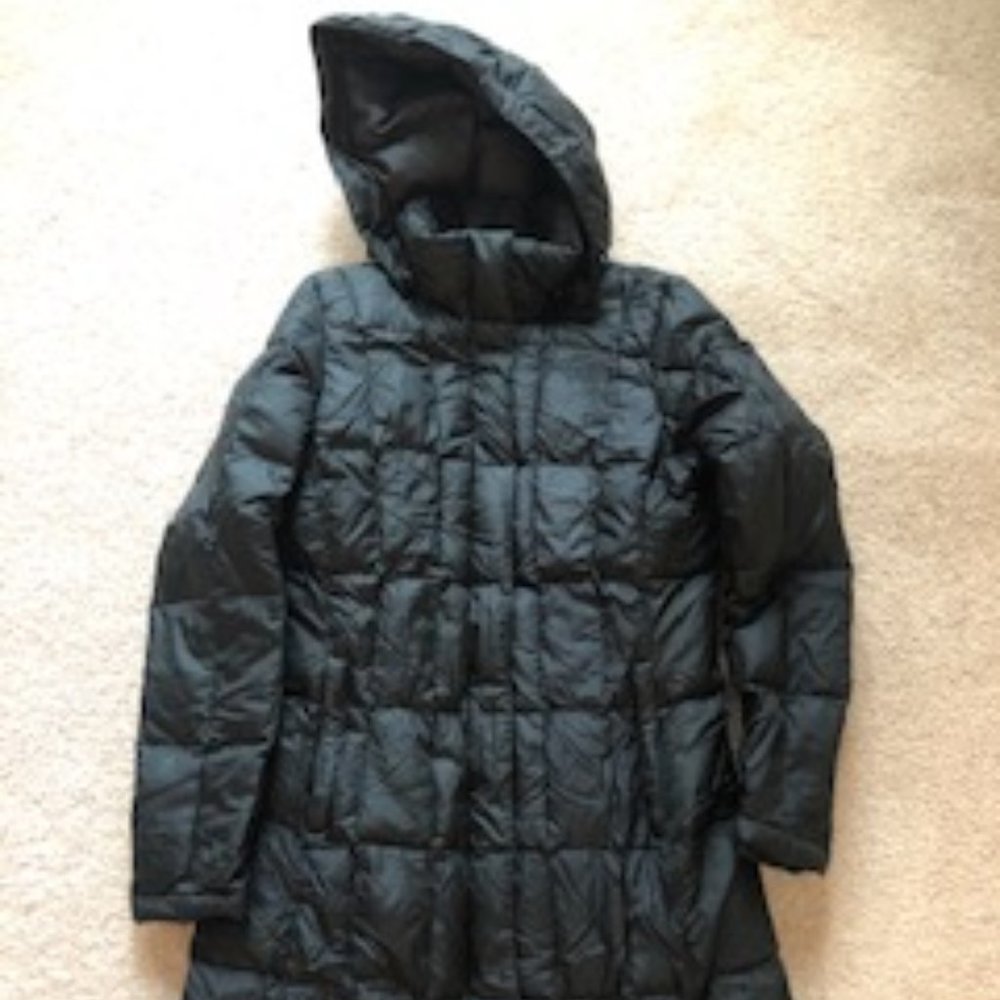North Face Long Black Puffer Jacket -small